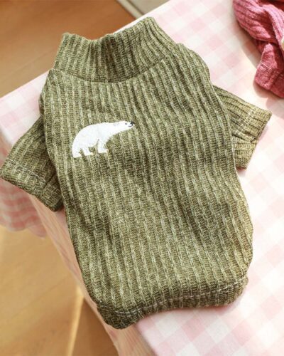 Cienki sweter dla psa fuzzy zielony