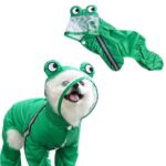 Zielony przeciwdeszczowy kombinezon dla psa RANDAL