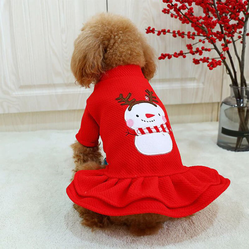 czerwona-swiateczna-sukienka-dla-psa-z-falbanka-na-placach-balwanek-na-psie.jpg Świąteczna sukienka dla psa ANNA - obrazek 1