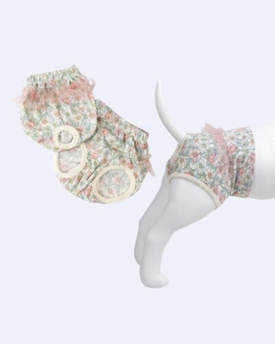 Majtki dla psa z falbanką Bianka