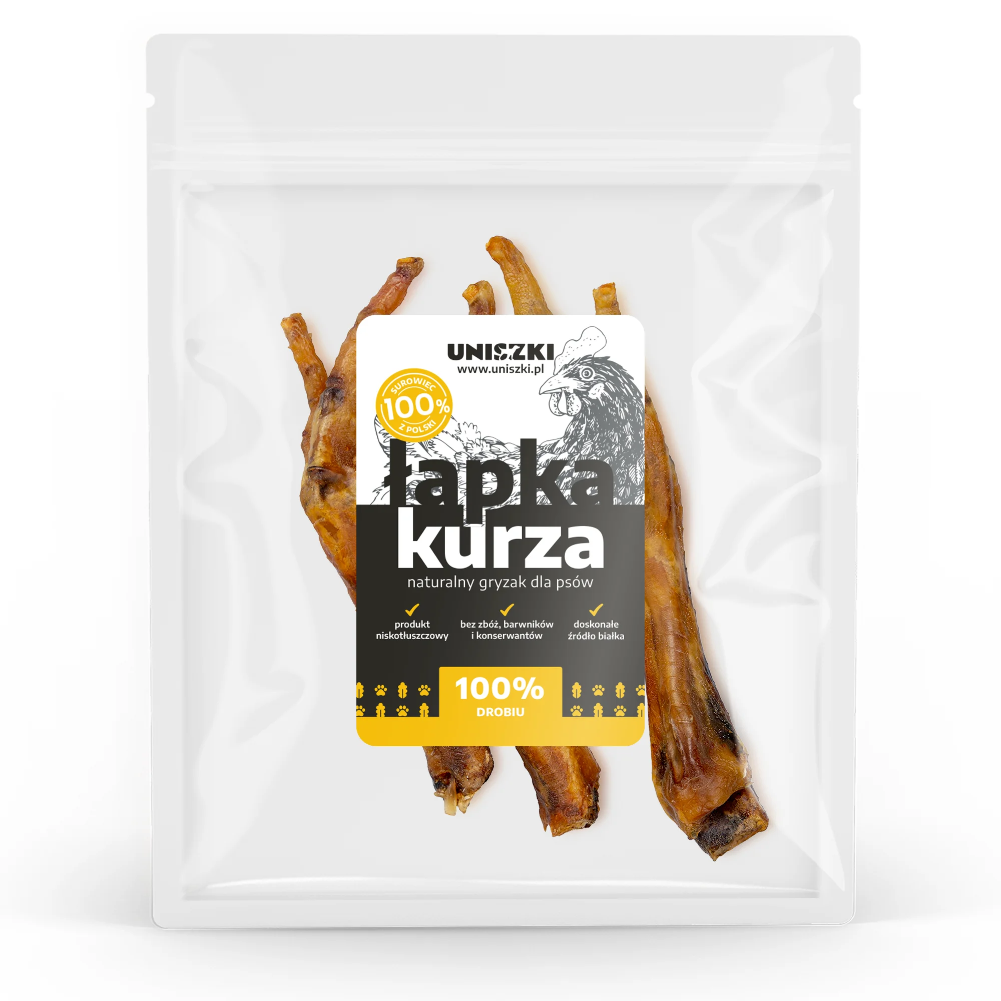 Lapka-kurza-3szt-1.1 Przysmak dla psa łapka kurza UNISZKI 20 szt. - obrazek 1